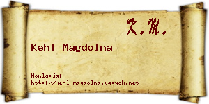 Kehl Magdolna névjegykártya